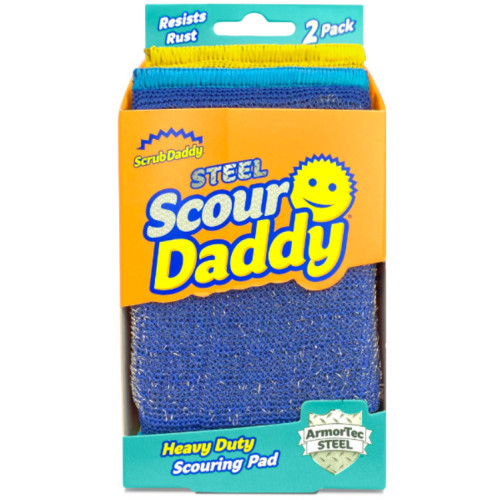 Губка для чистки Scrub Daddy Scour Steel Commercial Grafe Grime Fighter, 2 шт